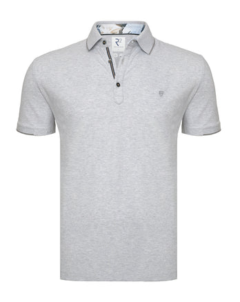 Melange-Piqué Poloshirt 028 - Grey
