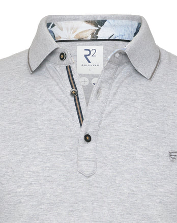 Melange-Piqué Poloshirt 028 - Grey