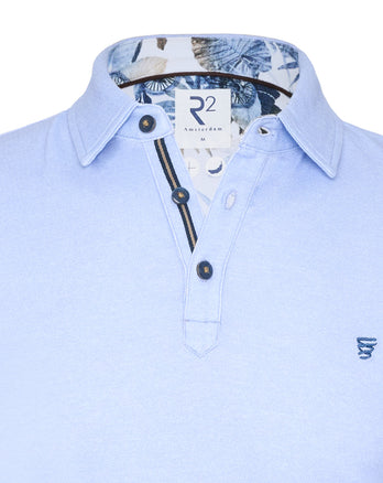 Polo en piqué 018 - Light blue