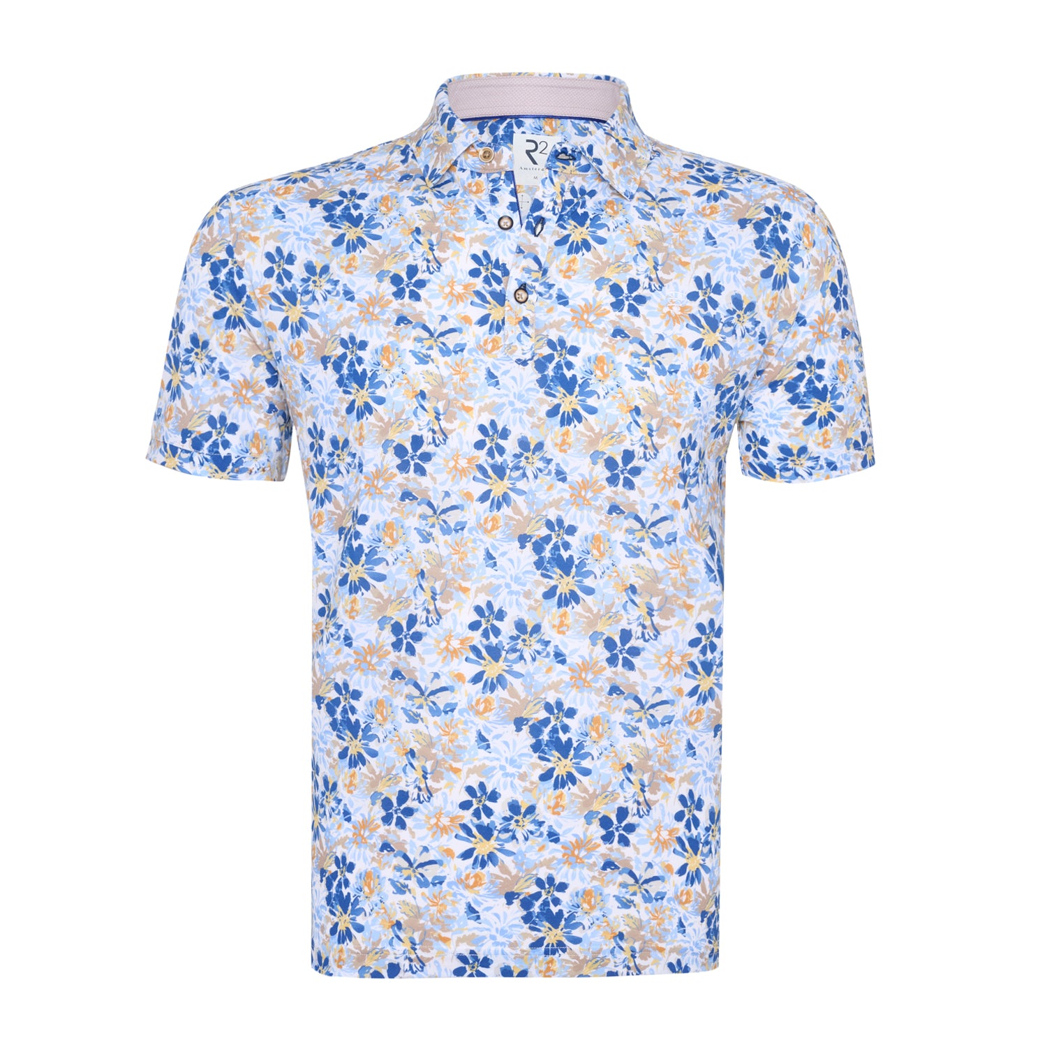 Travel polo floral print