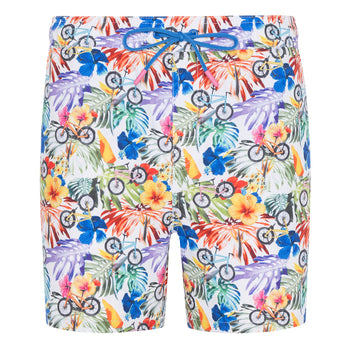 Floral bicycle print swim short 073 - Multicolour