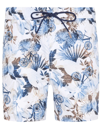 Bloemenprint zwemshort 014 - Blue