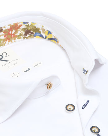 Chemise à piquet en tricot 004 - White