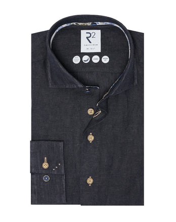 Linnen overhemd 020 - Black