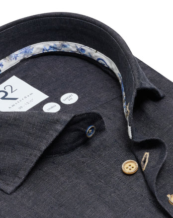 Linnen overhemd 020 - Black