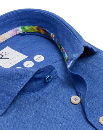 Linnen overhemd 012 - Cobalt