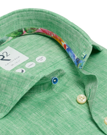 Linnen overhemd 074 - Green