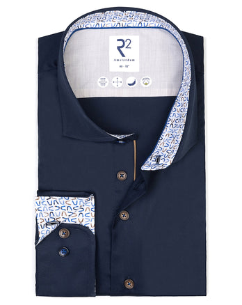 2 PLY Bio-Baumwollhemd 010 - Navy