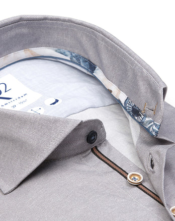 Chemise stretch imprimée Dobby-look 028 - Grey