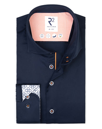 2 PLY Bio-Baumwollhemd 010 - Navy