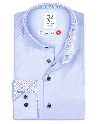 Chemise en coton non repassée 018 - Light blue