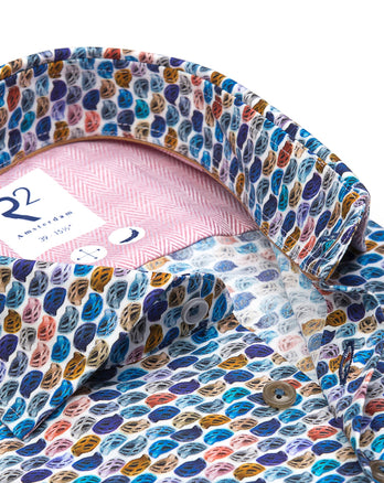 Fietshelmprint stretch overhemd 073 - Multicolour