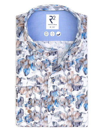 Chemise en stretch imprimé floral 073 - Multicolour