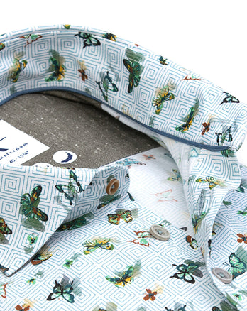 Labyrinth butterfly stretch shirt 073 - Multicolour