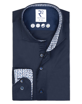 2 PLY Bio-Baumwollhemd 010 - Navy