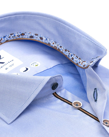 2 PLY cotton shirt 018 - Light blue