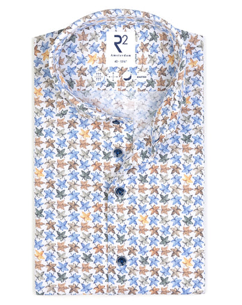 Jersey knitted cotton shirt 073 - Multicolour