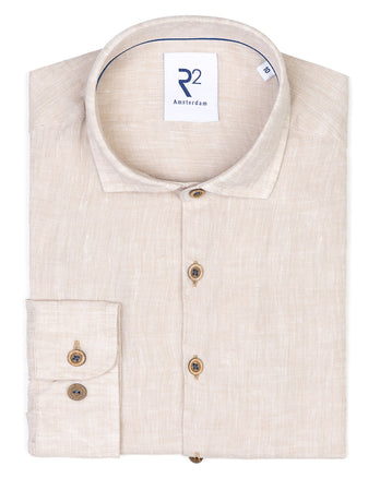 Kids linen blend shirt 045 - Beige