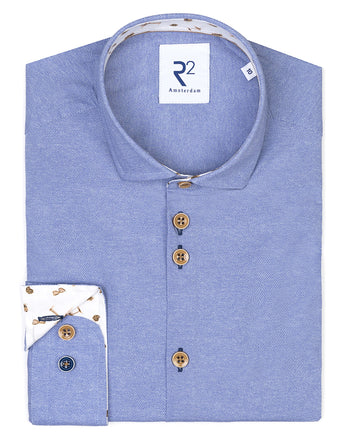 Kids blue stretch shirt 018 - Light blue