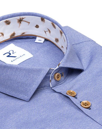 Kids blue stretch shirt 018 - Light blue