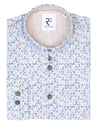 Kids e-bike light print cotton shirt 014 - Blue