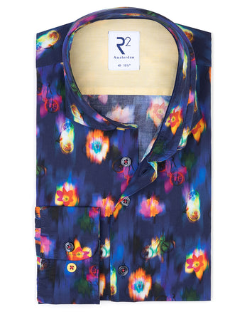 Chemise en stretch imrpimé floral 073 - Multicolour