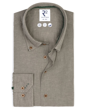 Linnen overhemd 074 - Green