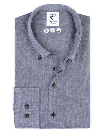 Linnen overhemd 025 - Antracite