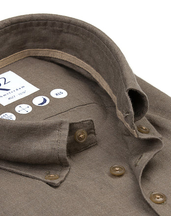 Manches extra longues. Chemise en lin 074 - Green