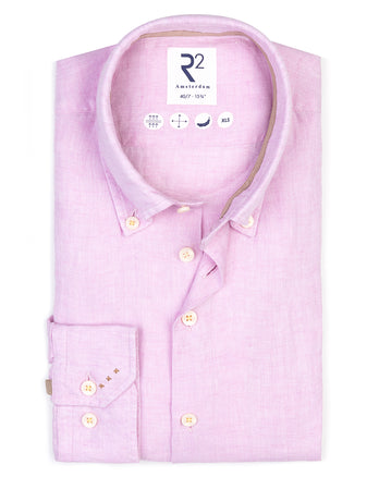 Manches extra longues. Chemise en lin à chevrons 088 - Light pink