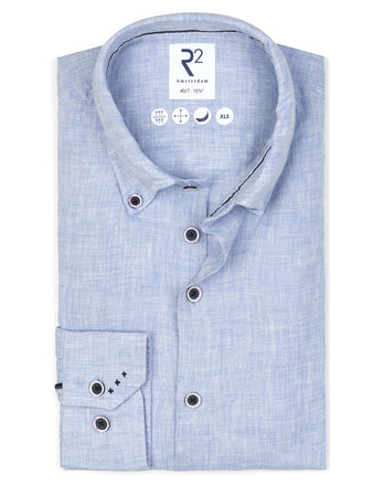 Manches extra longues. Chemise en lin 018 - Light blue