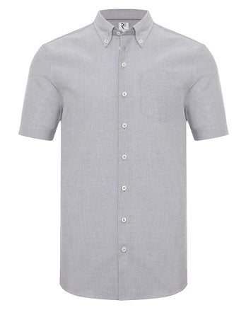 Chemise à manches courtes en coton oxford 028 - Grey