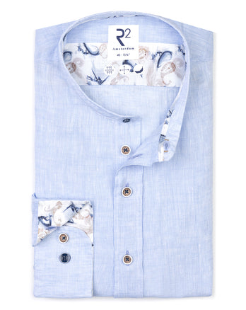 Chemise en lin 018 - Light blue