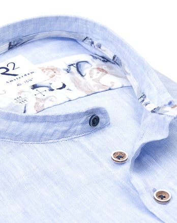 Chemise en lin 018 - Light blue