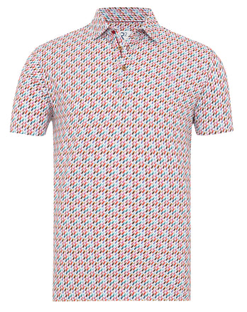 Polo imprimé planche de surf 073 - Multicolour