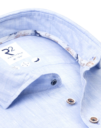 Chemise en lin 018 - Light blue