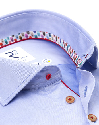 Tencel-Mischgewebe Hemd 018 - Light blue