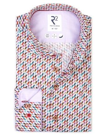 Chemise stretch imprimée planche de surf 073 - Multicolour