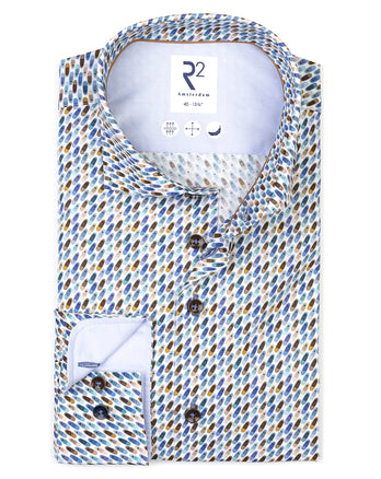 Surfbrett-Druck Baumwollhemd 073 - Multicolour