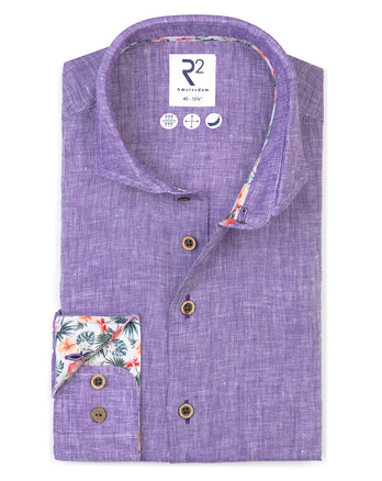 Linnen overhemd 064 - Purple