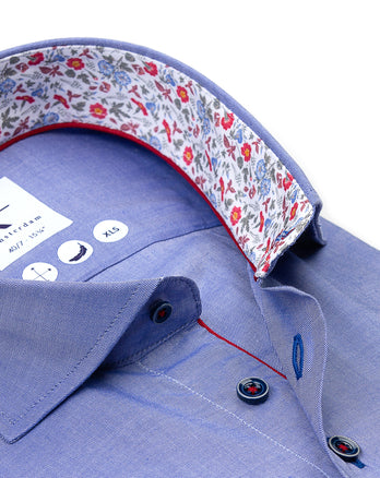 Manches extra longues. Chemise en coton 018 - Light blue