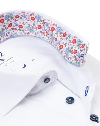 Manches extra longues. Chemise en popeline extensible 004 - White