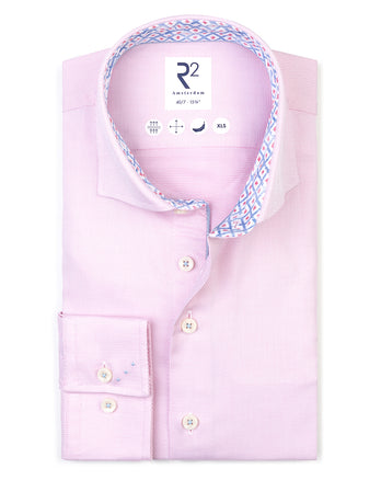 Manches extra longues. Chemise en coton dobby 087 - Pink