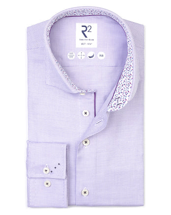 Manches extra longues. Chemise en coton Oxford 067 - Lila