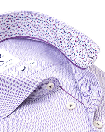 Manches extra longues. Chemise en coton Oxford 067 - Lila