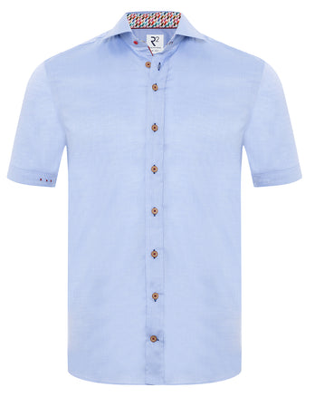 Chemise à manches courtes en mélange tencel 018 - Light blue