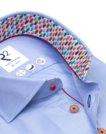 Chemise à manches courtes en mélange tencel 018 - Light blue