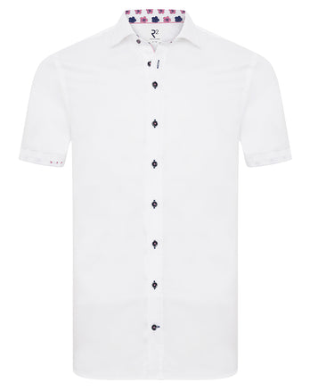 Chemise à manches courtes en coton biologique 004 - White