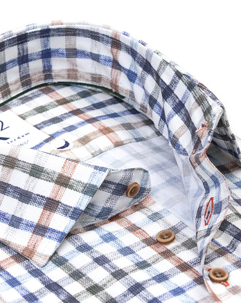 Chemise à manches courtes en coton à carreaux 073 - Multicolour