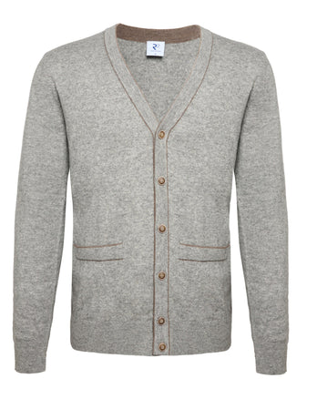 Merino wool blend cardigan 028 - Grey